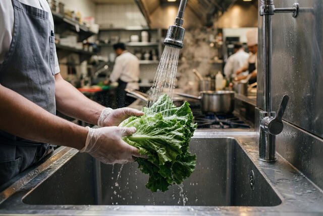 restaurants washing vegetables ozone darbune