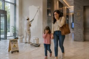 painting tower bad smell odor remove