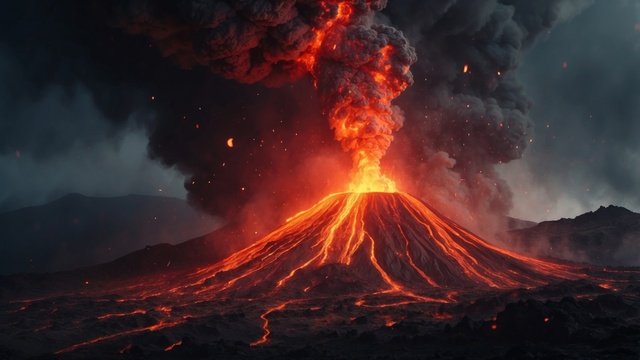 Volcanic mountain where natural zeolite minerals are formed from volcanic ash