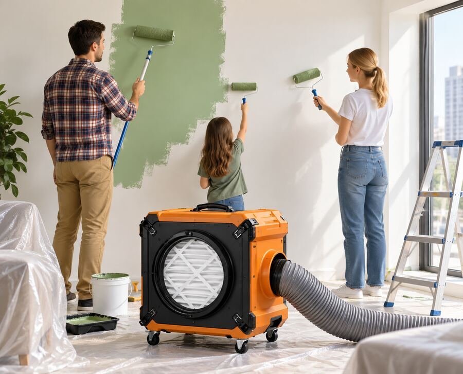 portable air scrubber for building renovation for tower